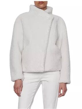 Frame Denim White Teddy Sherpa Jacket